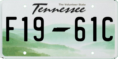 TN license plate F1961C