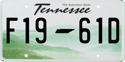 TN license plate F1961D