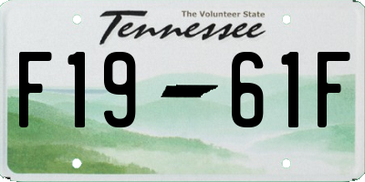 TN license plate F1961F