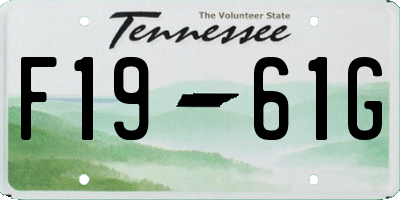 TN license plate F1961G