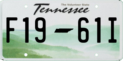 TN license plate F1961I
