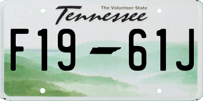 TN license plate F1961J