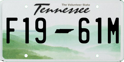 TN license plate F1961M