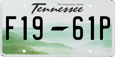 TN license plate F1961P