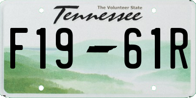 TN license plate F1961R