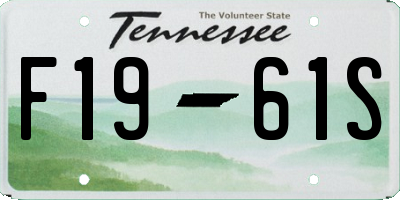 TN license plate F1961S