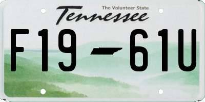TN license plate F1961U