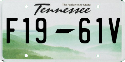 TN license plate F1961V