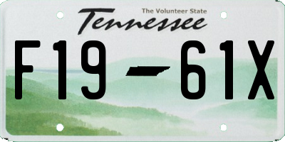 TN license plate F1961X