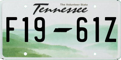 TN license plate F1961Z