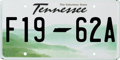 TN license plate F1962A