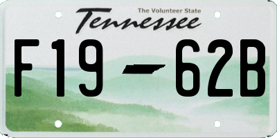 TN license plate F1962B