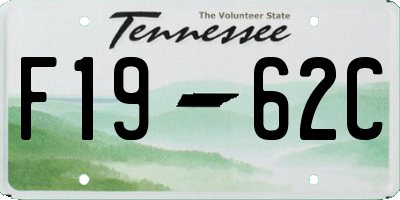 TN license plate F1962C