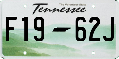 TN license plate F1962J