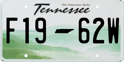TN license plate F1962W