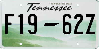 TN license plate F1962Z
