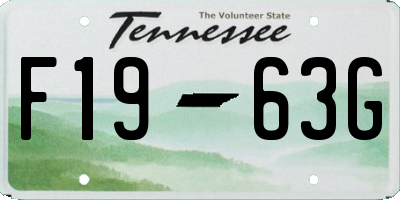 TN license plate F1963G