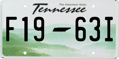 TN license plate F1963I