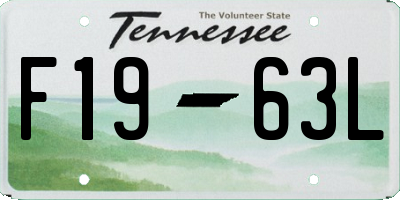 TN license plate F1963L