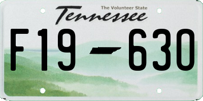 TN license plate F1963O