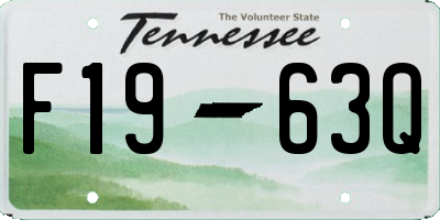 TN license plate F1963Q