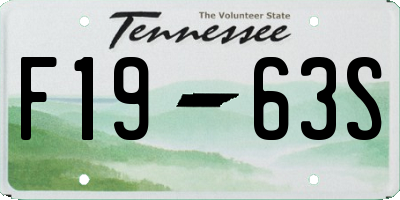 TN license plate F1963S