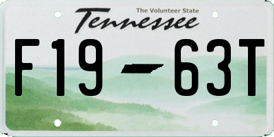 TN license plate F1963T
