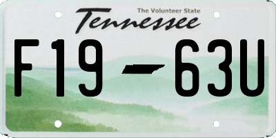 TN license plate F1963U