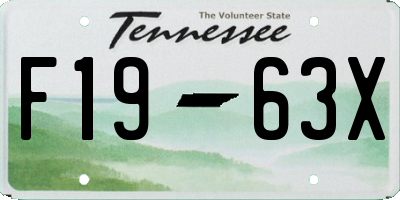 TN license plate F1963X