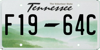 TN license plate F1964C