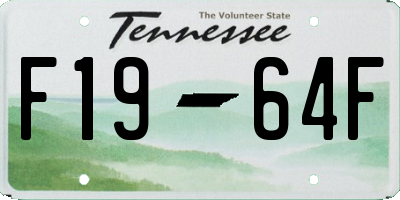 TN license plate F1964F