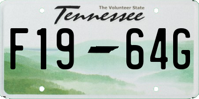 TN license plate F1964G
