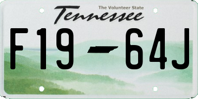 TN license plate F1964J