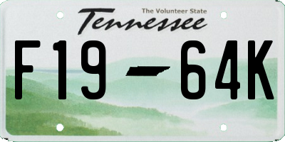 TN license plate F1964K
