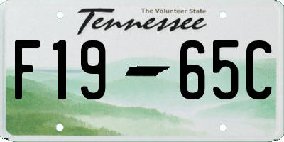 TN license plate F1965C