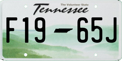 TN license plate F1965J