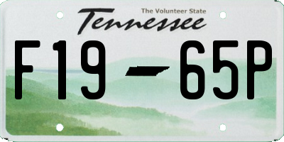 TN license plate F1965P
