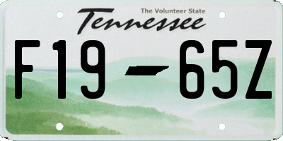 TN license plate F1965Z