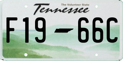 TN license plate F1966C