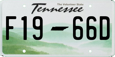 TN license plate F1966D