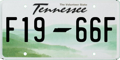 TN license plate F1966F
