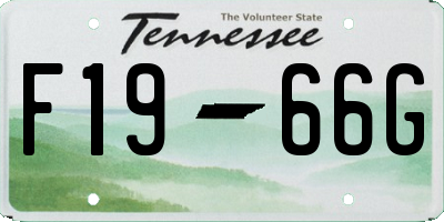 TN license plate F1966G