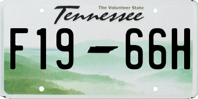 TN license plate F1966H