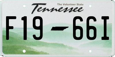 TN license plate F1966I