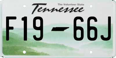 TN license plate F1966J