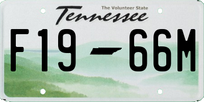TN license plate F1966M