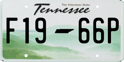 TN license plate F1966P