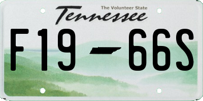 TN license plate F1966S