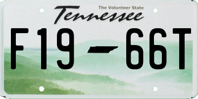 TN license plate F1966T