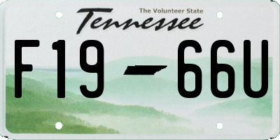 TN license plate F1966U